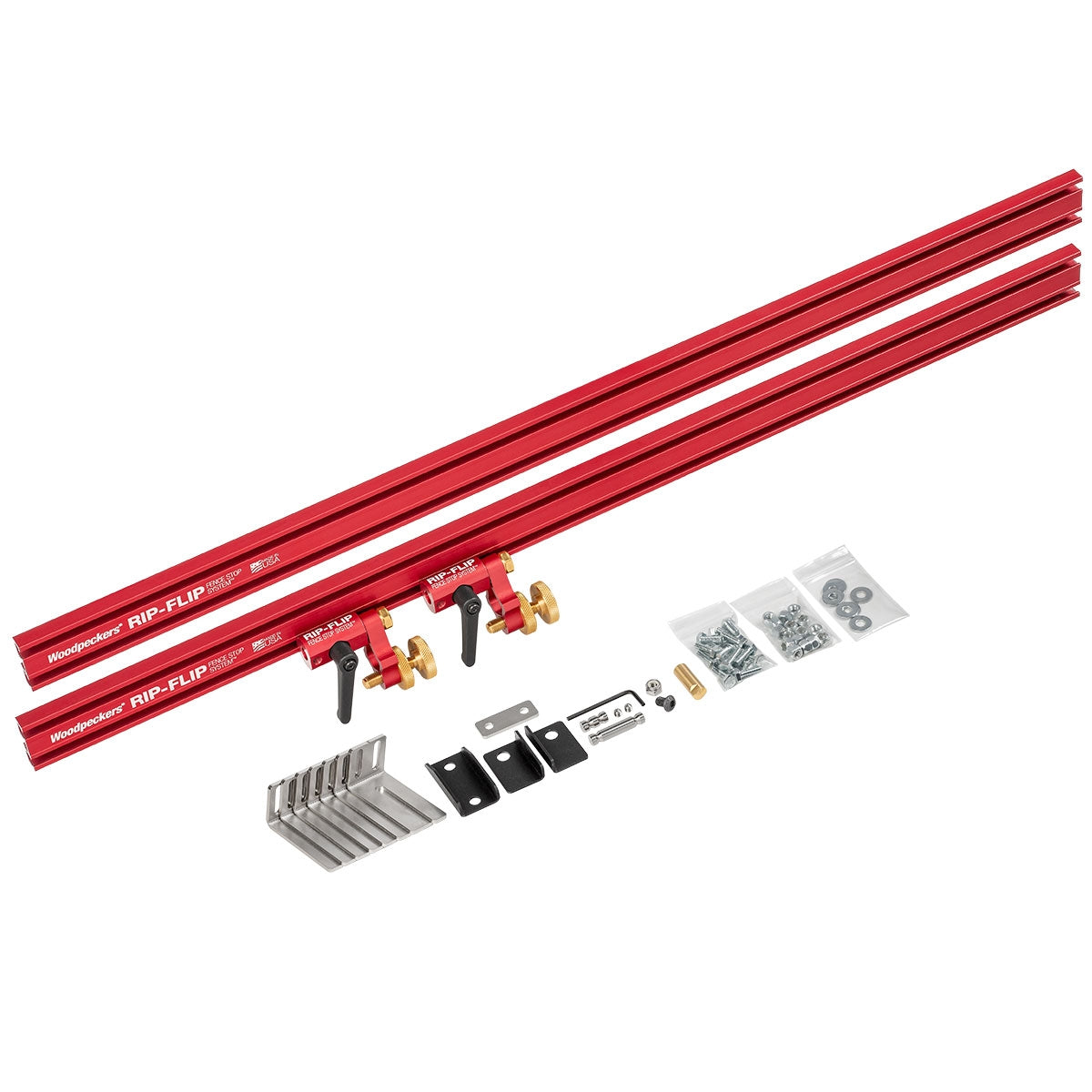 Woodpeckers RF-FS-50-PM Rip-Flip Fence Stop System - 50" Capacity - Fits Powermatic & Biesemeyer