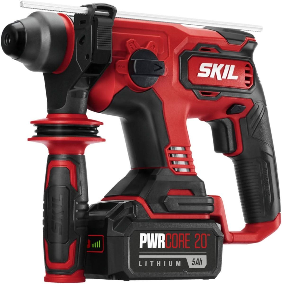 SKIL RH1704-1A PWRCORE 20 Brushless 20V 7/8" Rotary Hammer Kit with 5.0Ah Battery and PWR JUMP Charger