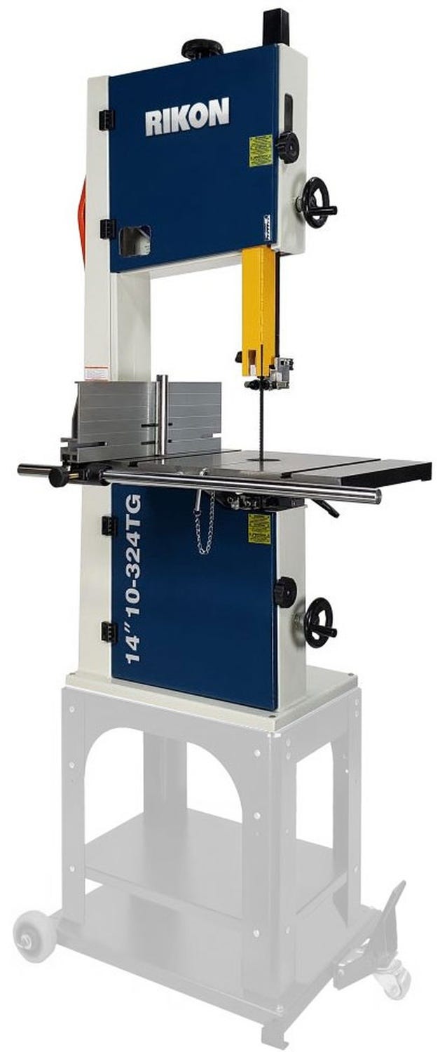 Rikon 10-324TG 14" Bandsaw OS w/Tool-less Blade Guides 1.5 HP