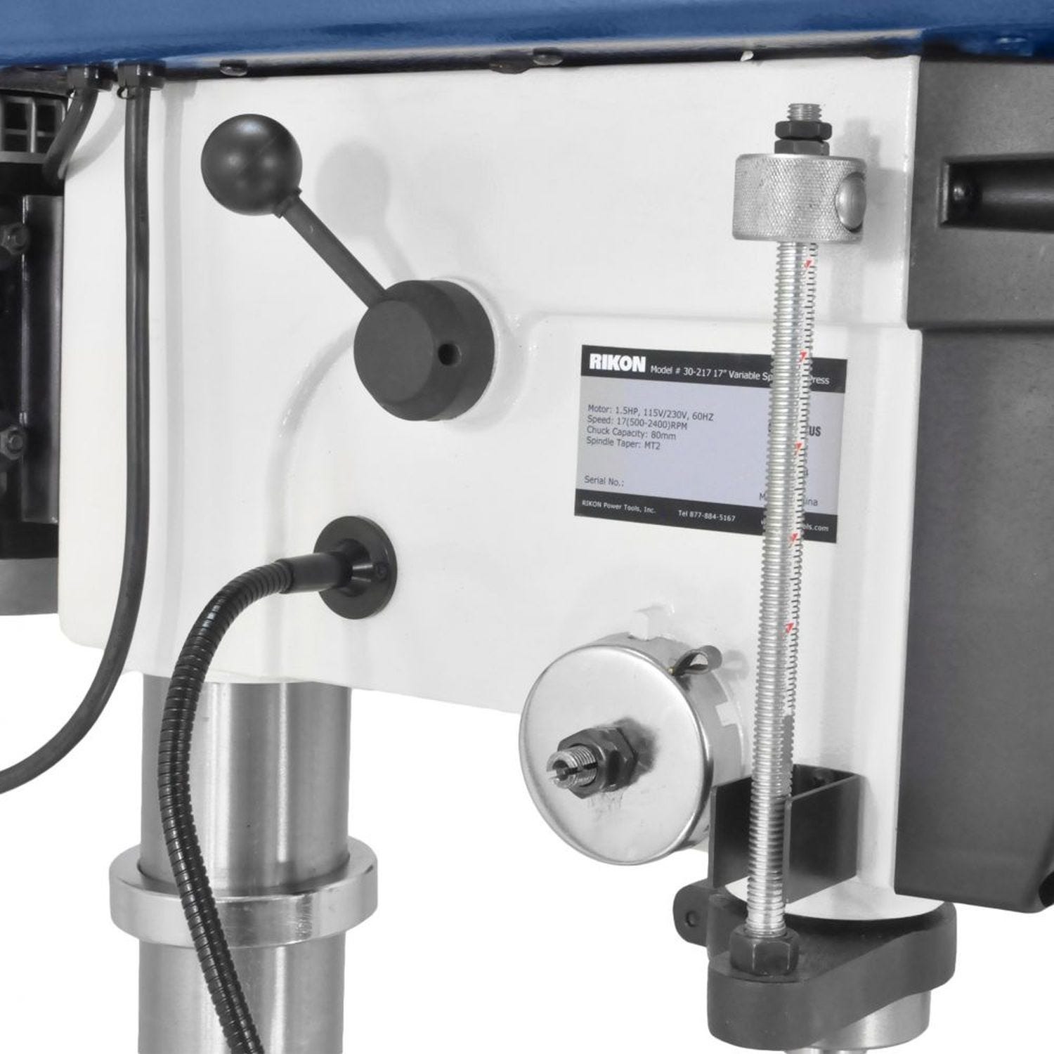Rikon 30-217 17" VS Drill Press with 6" Quill Travel & Digital RPM readout