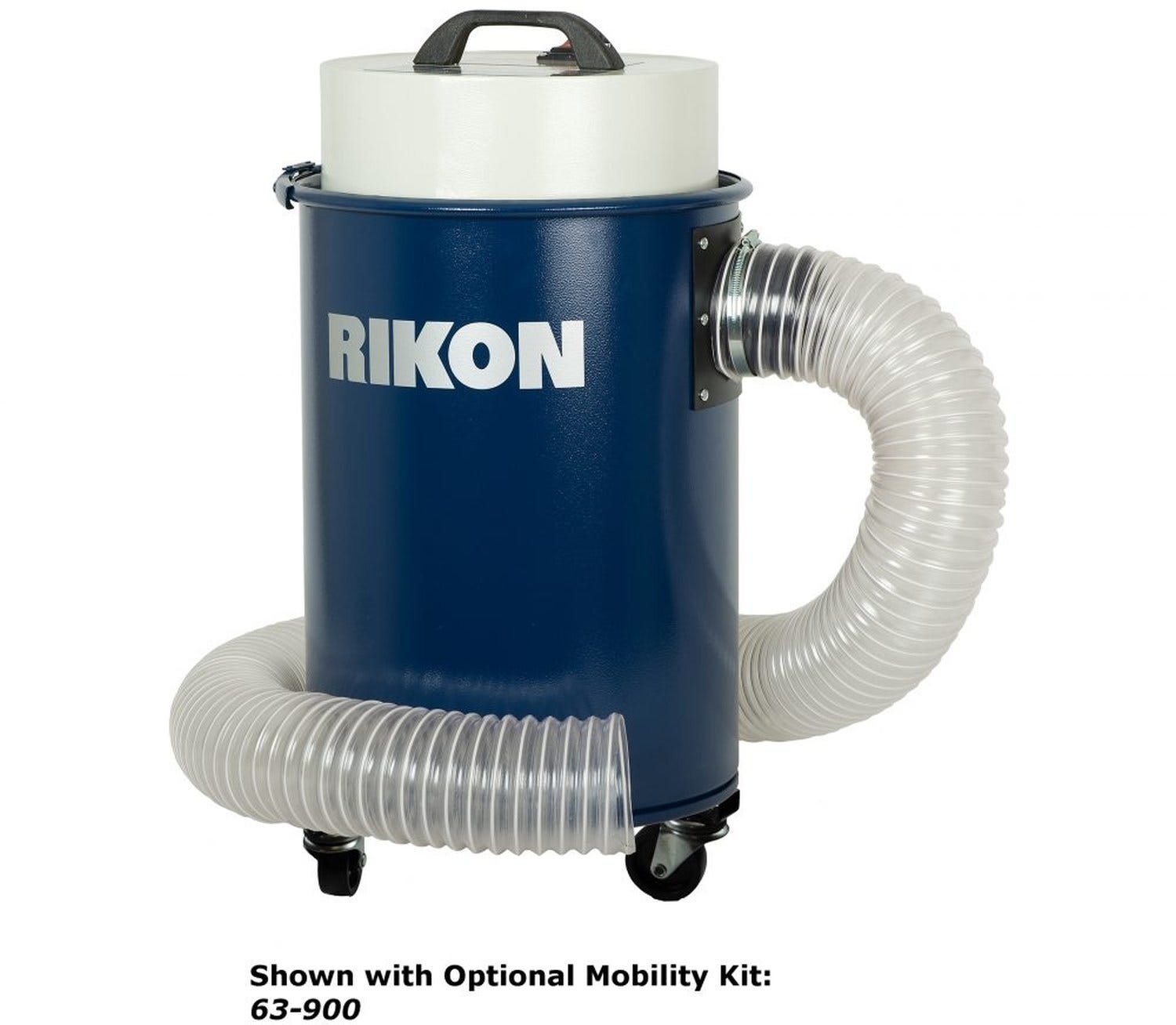 Rikon 63-110 Dust Extractor with Fittings & Wall Mount. 12 Gallon Capacity