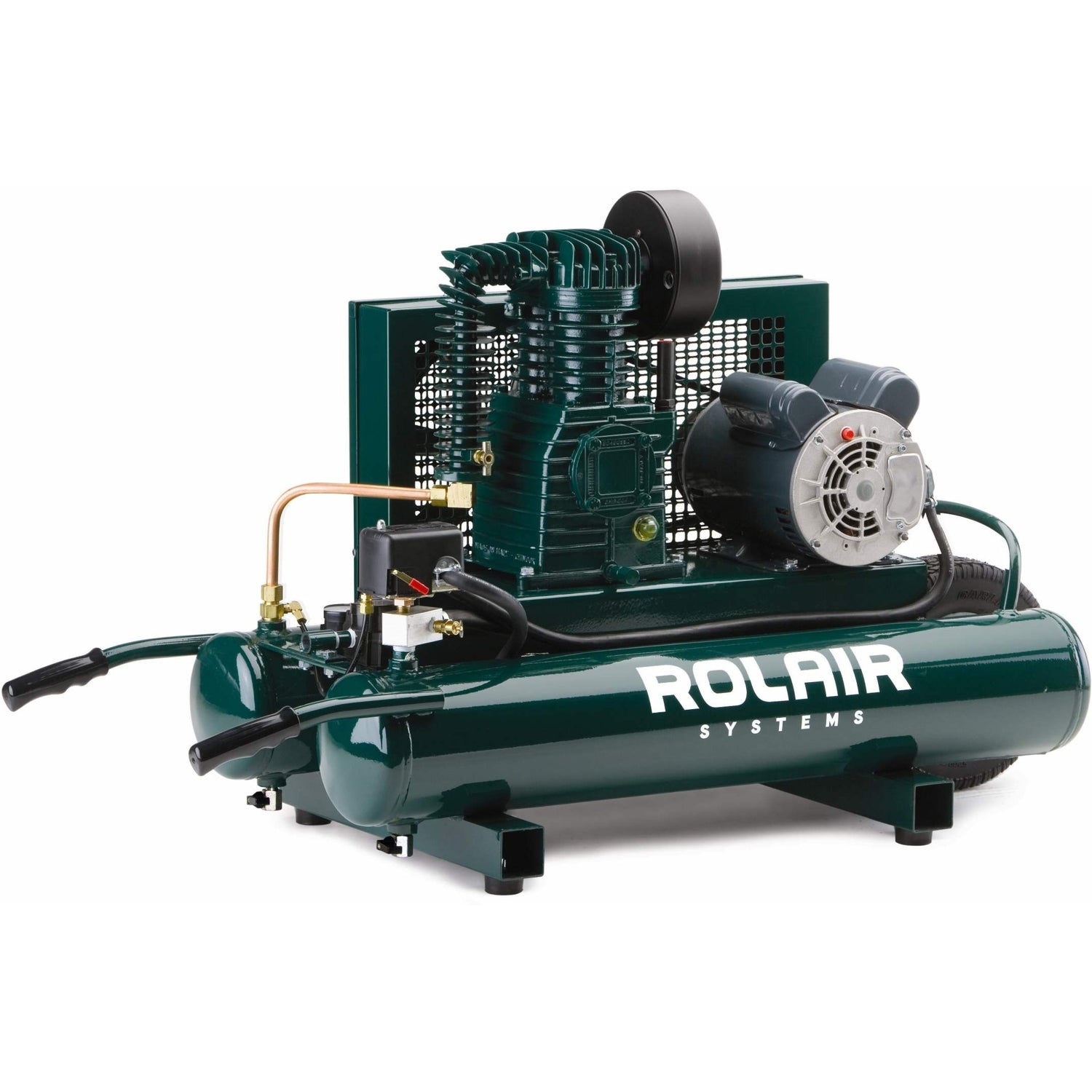 Rolair 5715K17-0001 Twin Tank, 9 Gallon, Electric Belt Drive Compressor