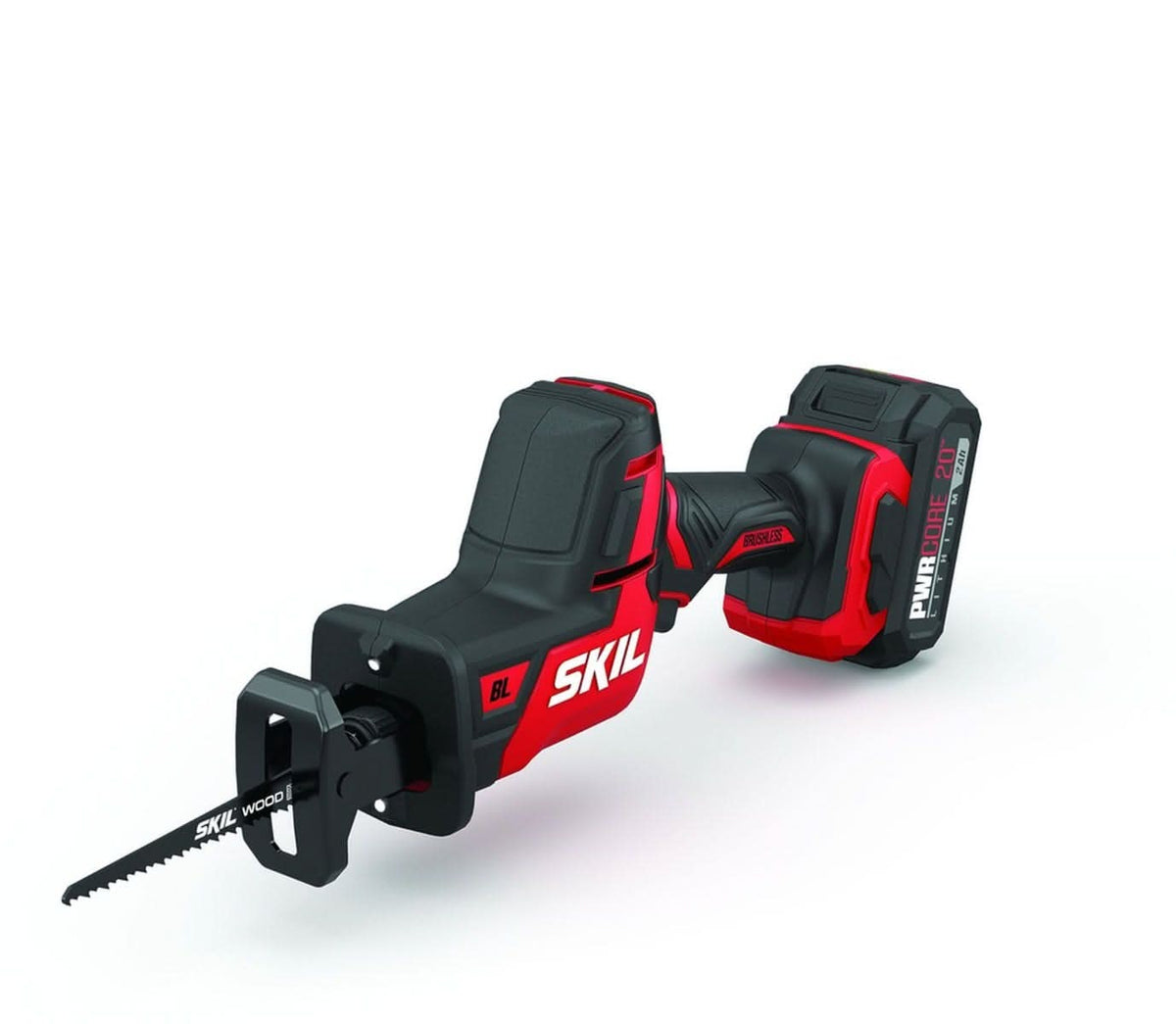 SKIL RS5825B-10 PWR CORE 20 Brushless 20V Compact Reciprocating Saw with Battery and Auto PWR JUMP Charger