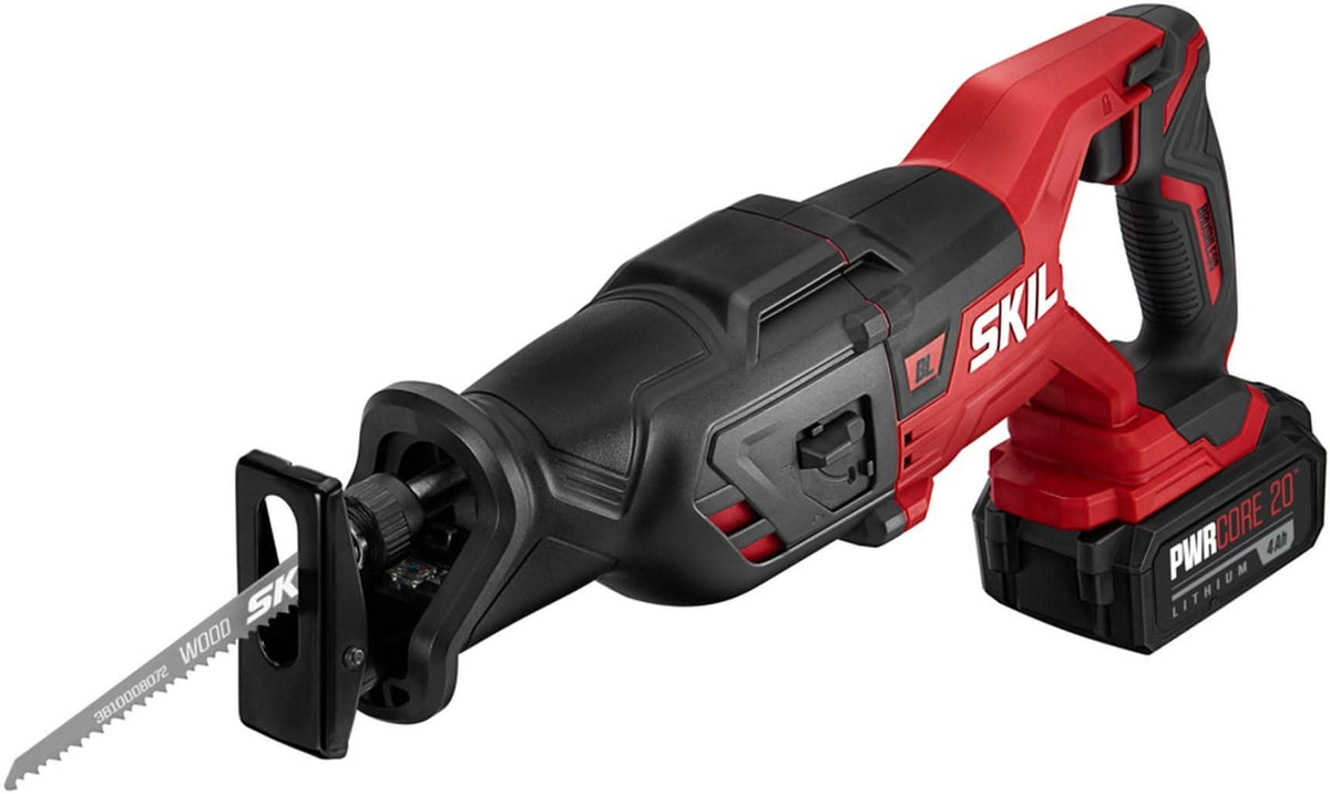 SKIL RS5884-1A PWRCore 20 Brushless 20V Reciprocating Saw Kit with 4.0Ah Battery and PWR JUMP Charger