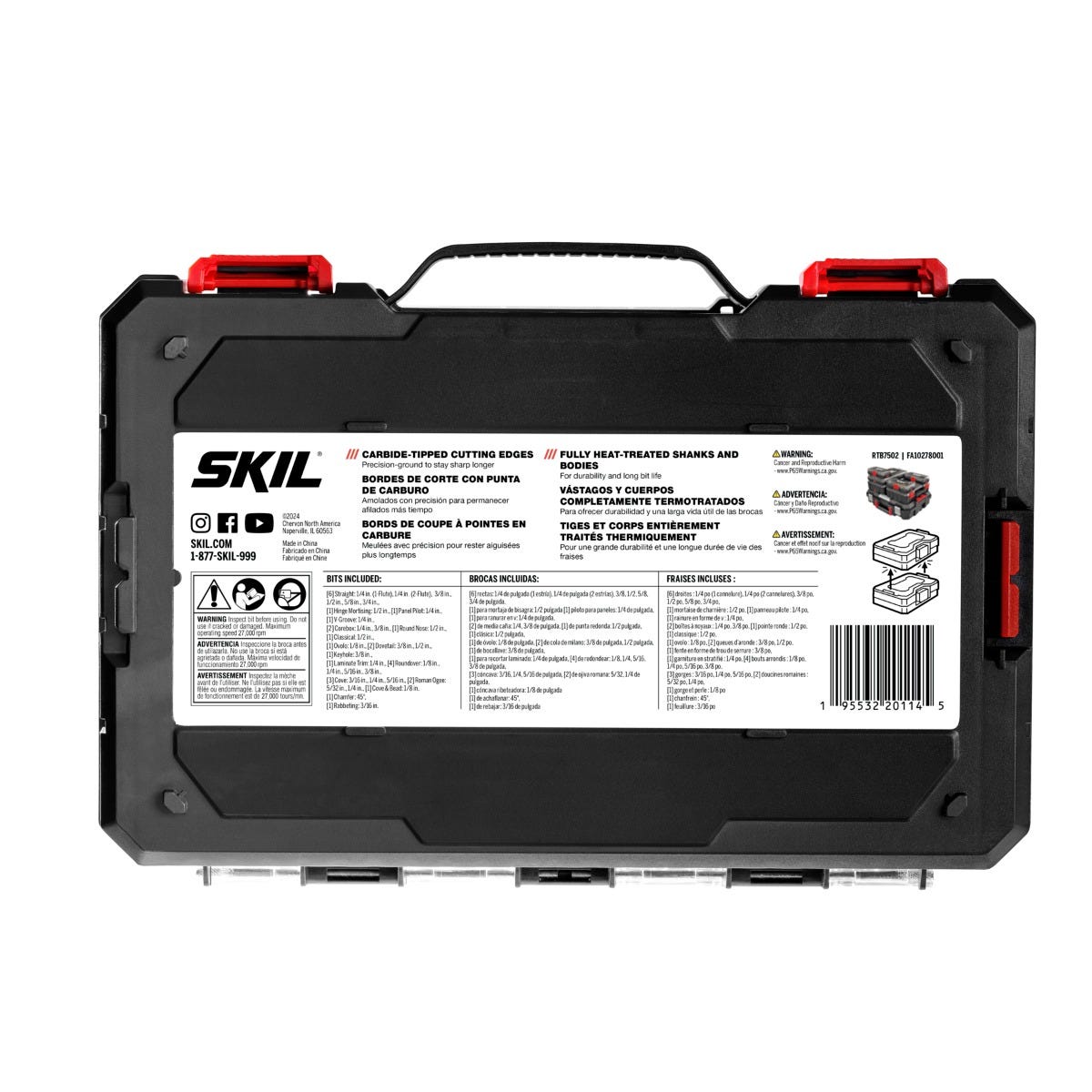 SKIL RTB7502 30 Pc. Carbide-Tipped Router Bit Set