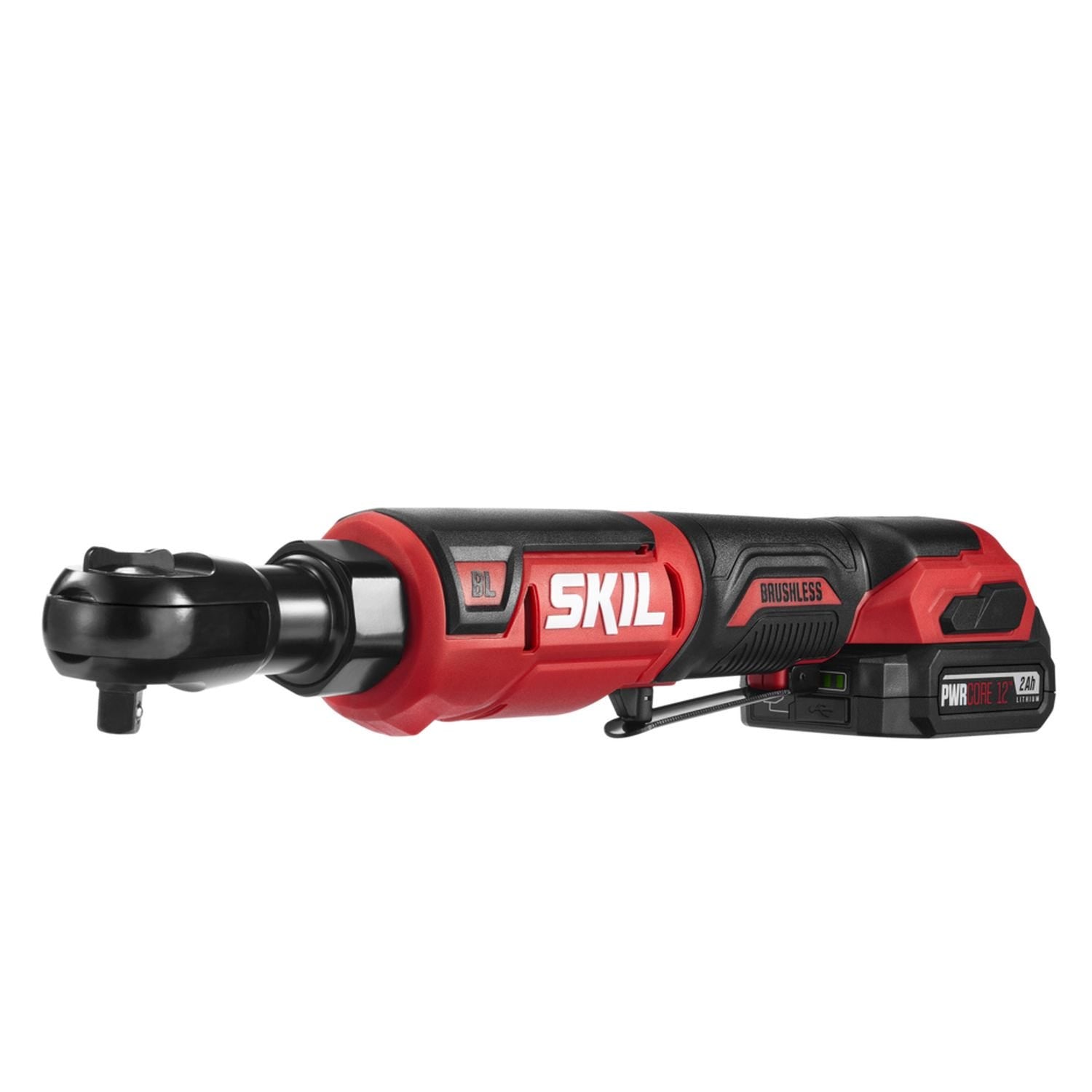 SKIL RW5763A-10 PWR CORE 12 Brushless 12V 3/8" Ratchet Wrench with Battery and PWR JUMP Charger
