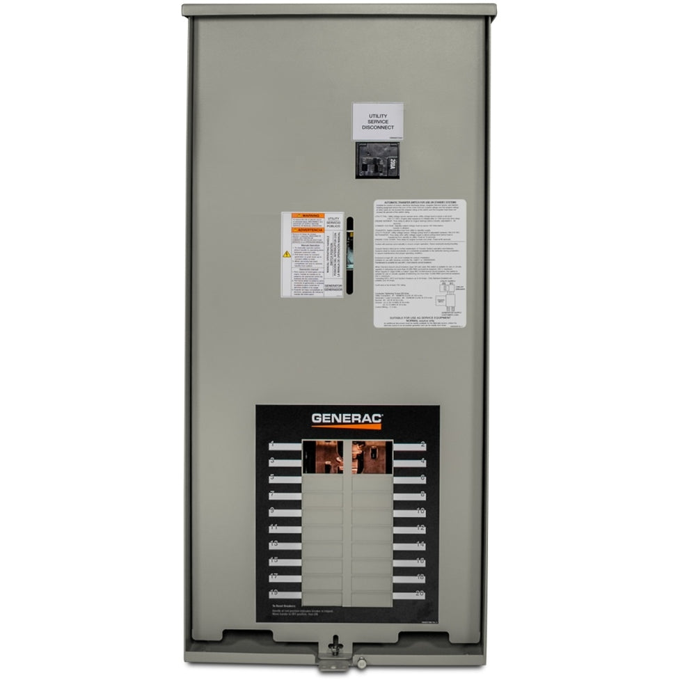 Generac RXGW20SHA3 200 amp Auto Transfer Switch with 20-40 Circuit Load Center