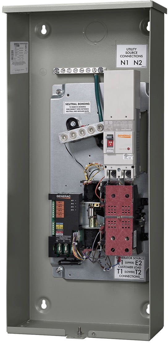 Generac RXSW200A3 Smart Switch 200 Amp Service Rated 120/240 1 NEMA 3R
