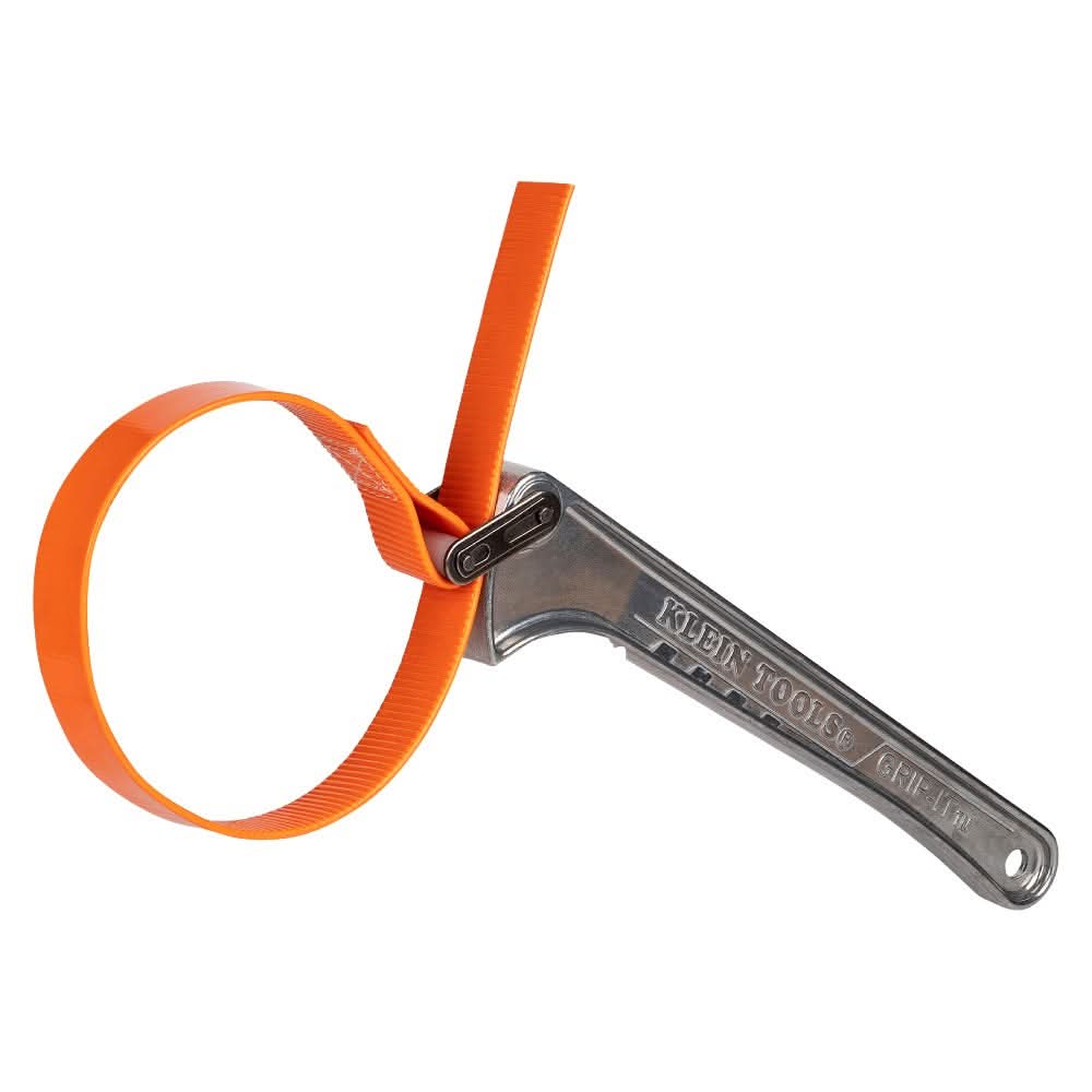Klein Tools S12HB Grip-It Strap Wrench, 1-1/2 in. to 5 in., 12 in. Handle