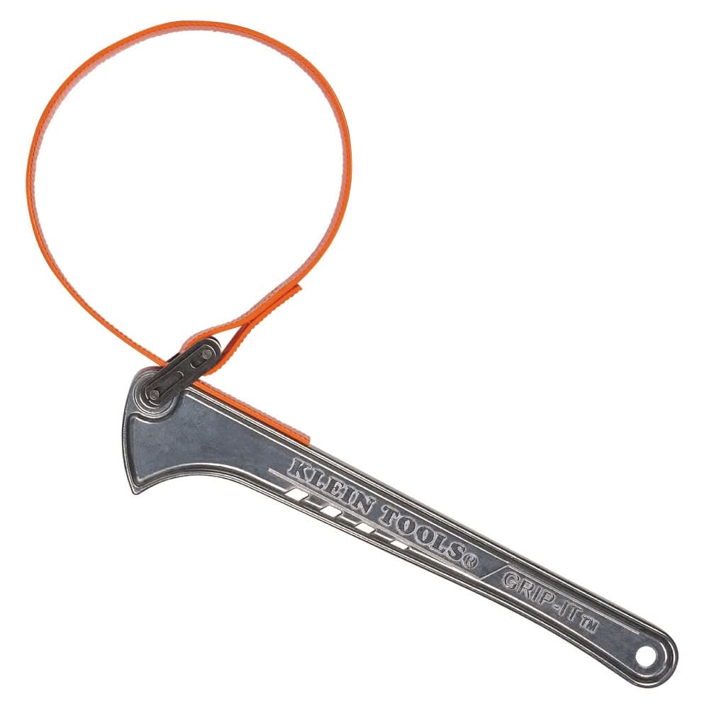 Klein Tools S12HB Grip-It Strap Wrench, 1-1/2 in. to 5 in., 12 in. Handle