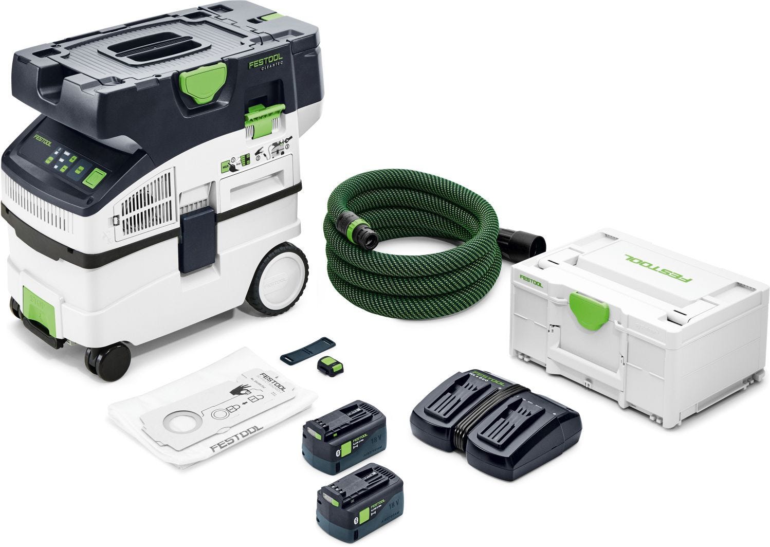 Festool 577506 CTC MIDI I Cordless 18V Mobile HEPA Dust Extractor PLUS 5.2Ah Kit