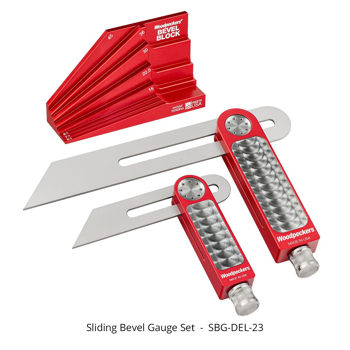 Woodpeckers SBG-DEL-23 Sliding Bevel Gauge and Block Set