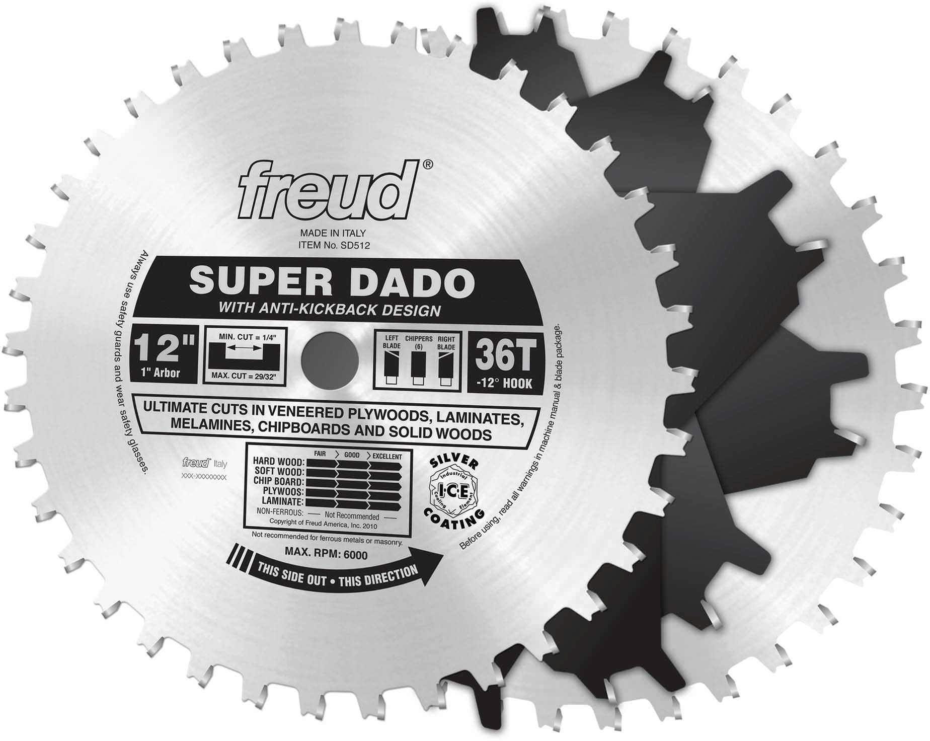 Freud SD512 12-Inch Super Dado Sets