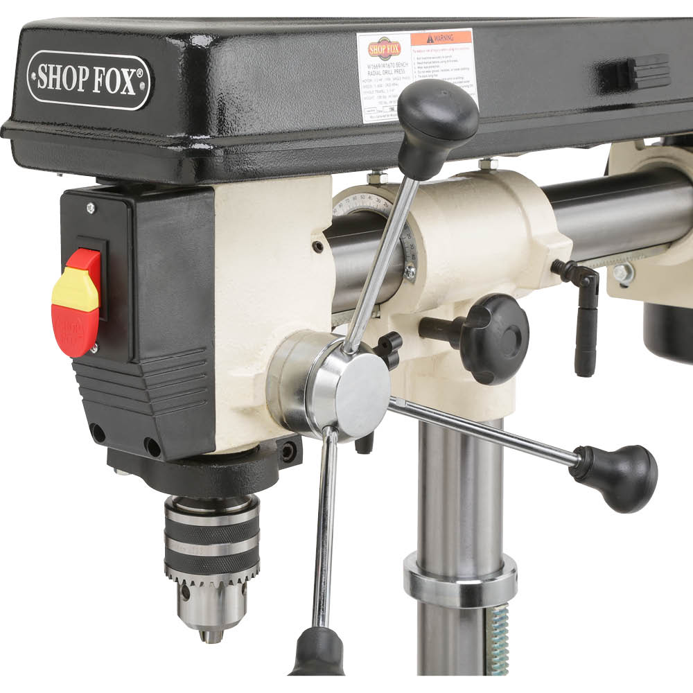 Shop Fox W1669 1/2 HP 34-Inch Benchtop Radial Drill Press