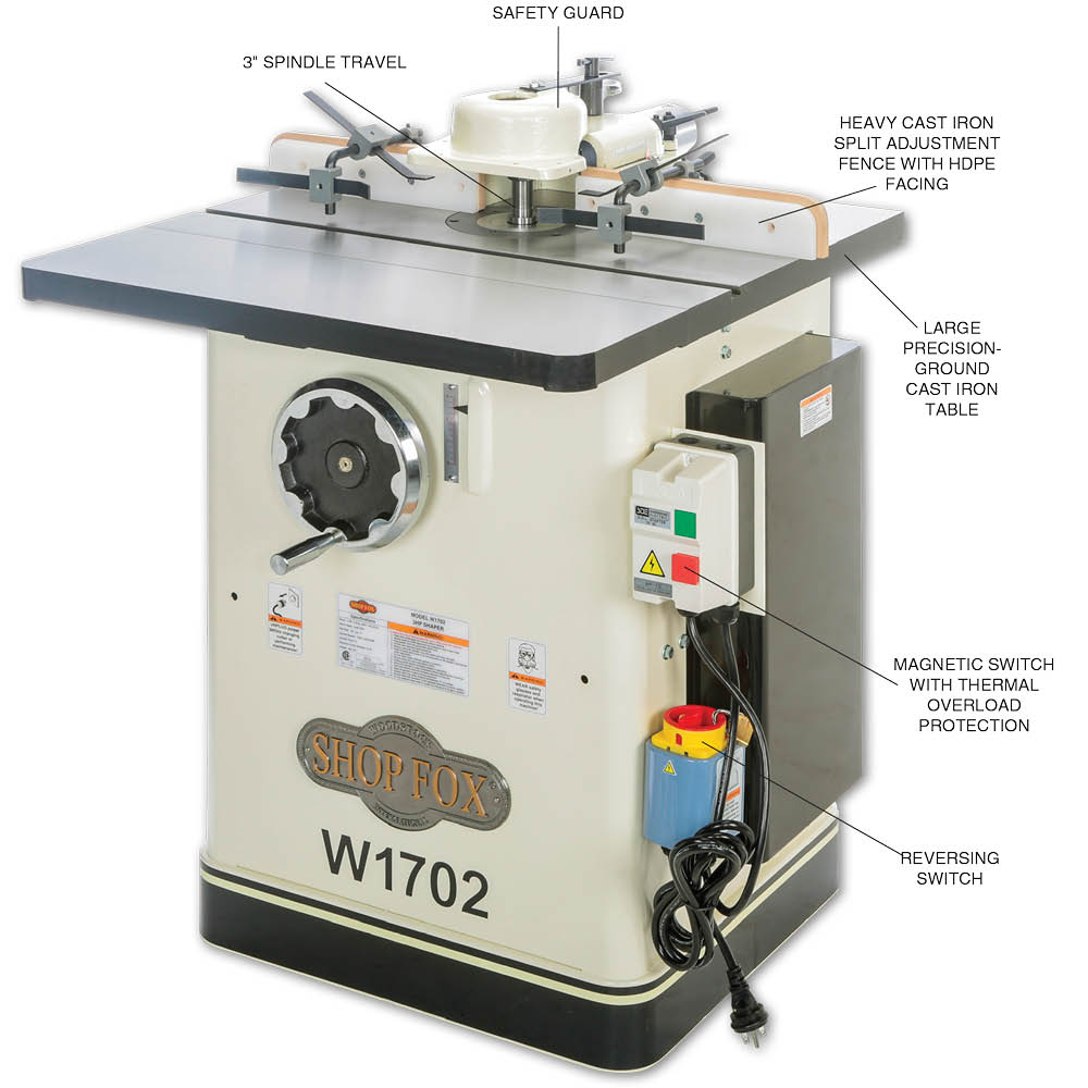 Shop Fox W1702 3 HP Shaper