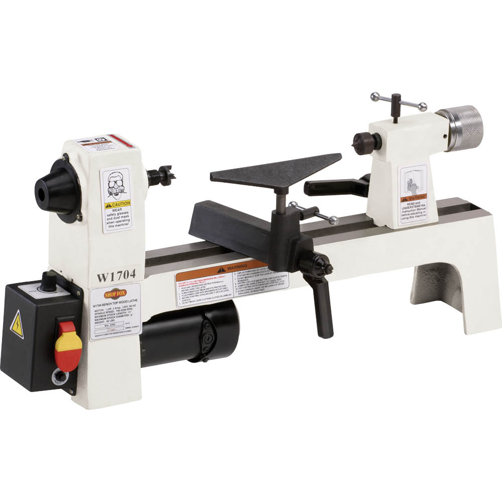 Shop Fox W1704 8-Inch x 13-Inch Benchtop Wood Lathe
