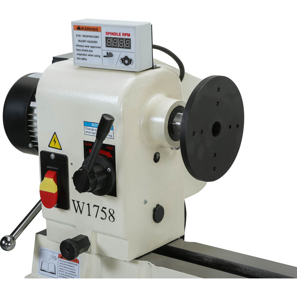 Shop Fox W1758 16-Inch x 46-Inch Wood Lathe with Stand & DRO