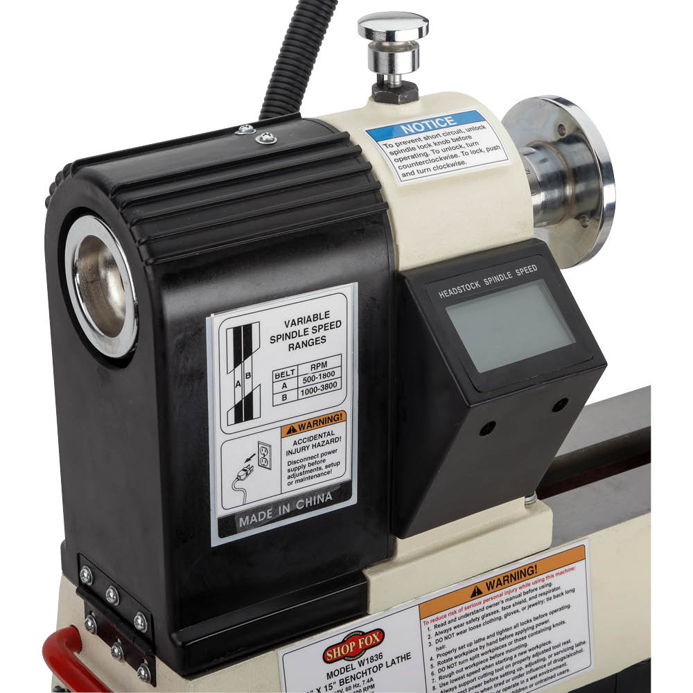 Shop Fox W1836 12-Inch x 15-Inch Benchtop Wood Lathe – Tool Nut