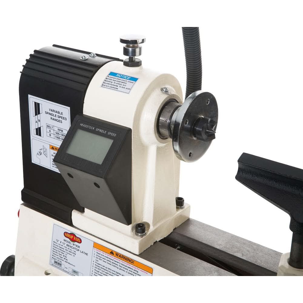 Shop Fox W1836 12-Inch x 15-Inch Benchtop Wood Lathe