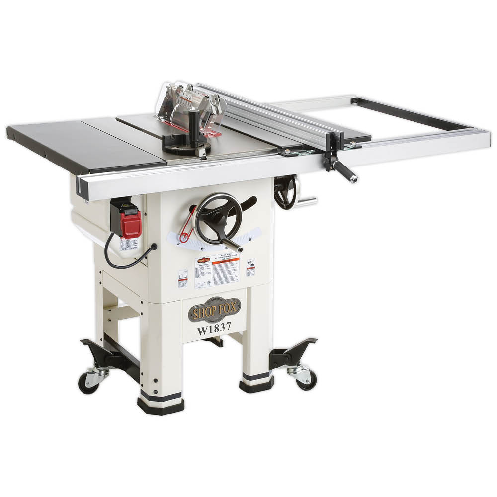 Shop Fox W1837 2 HP 10-Inch Hybrid Open Stand Table Saw