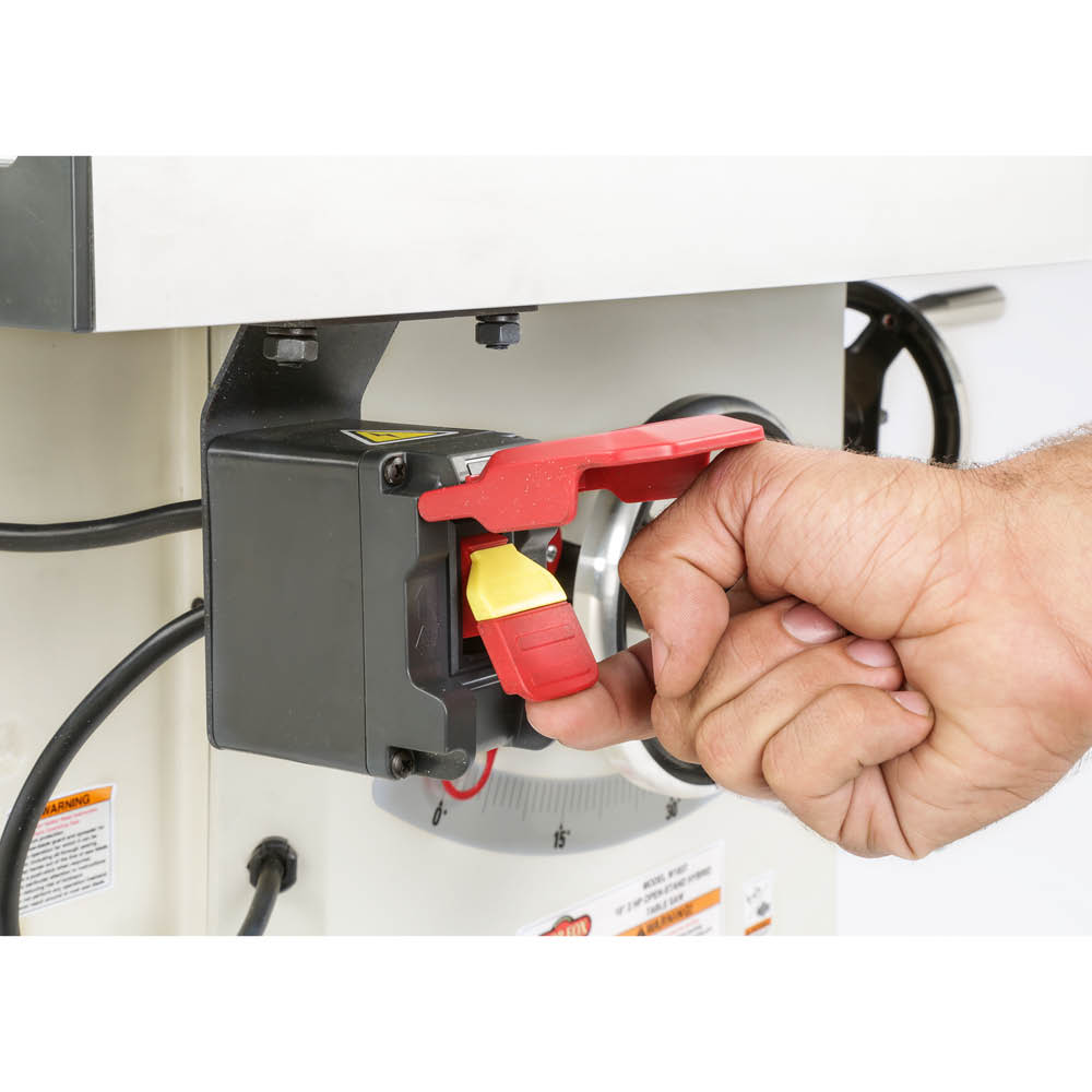 Shop Fox W1837 2 HP 10-Inch Hybrid Open Stand Table Saw