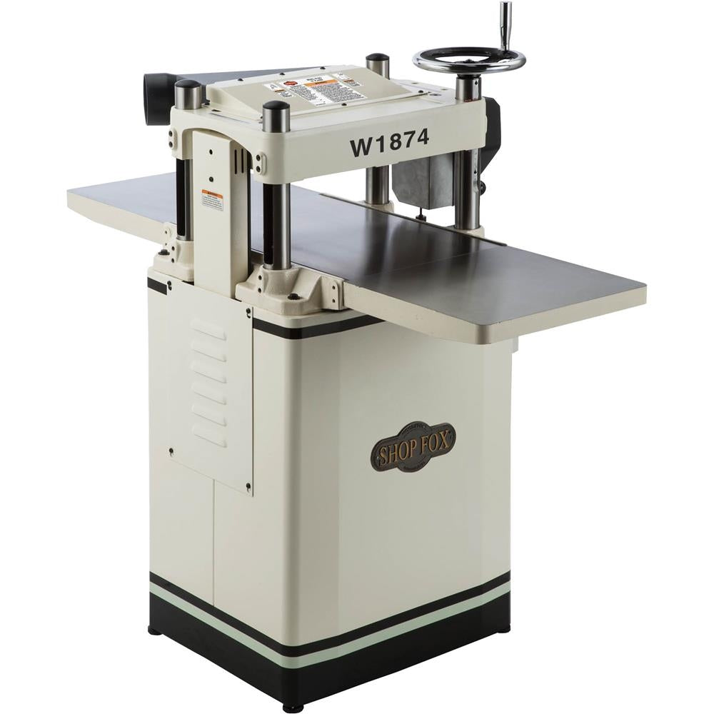 Shop Fox W1874 15-Inch 3 HP Fixed-Table Planer with Helical Cutterhead