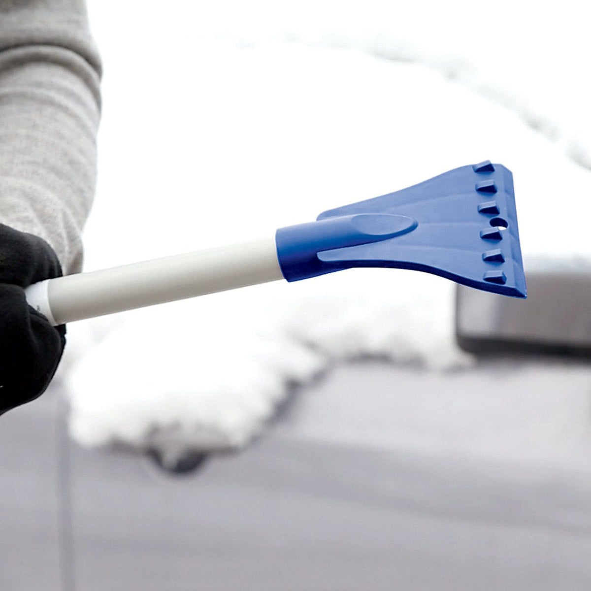 Snow Joe SJBLZD 2-In-1 Telescoping Snow Broom + Ice Scraper