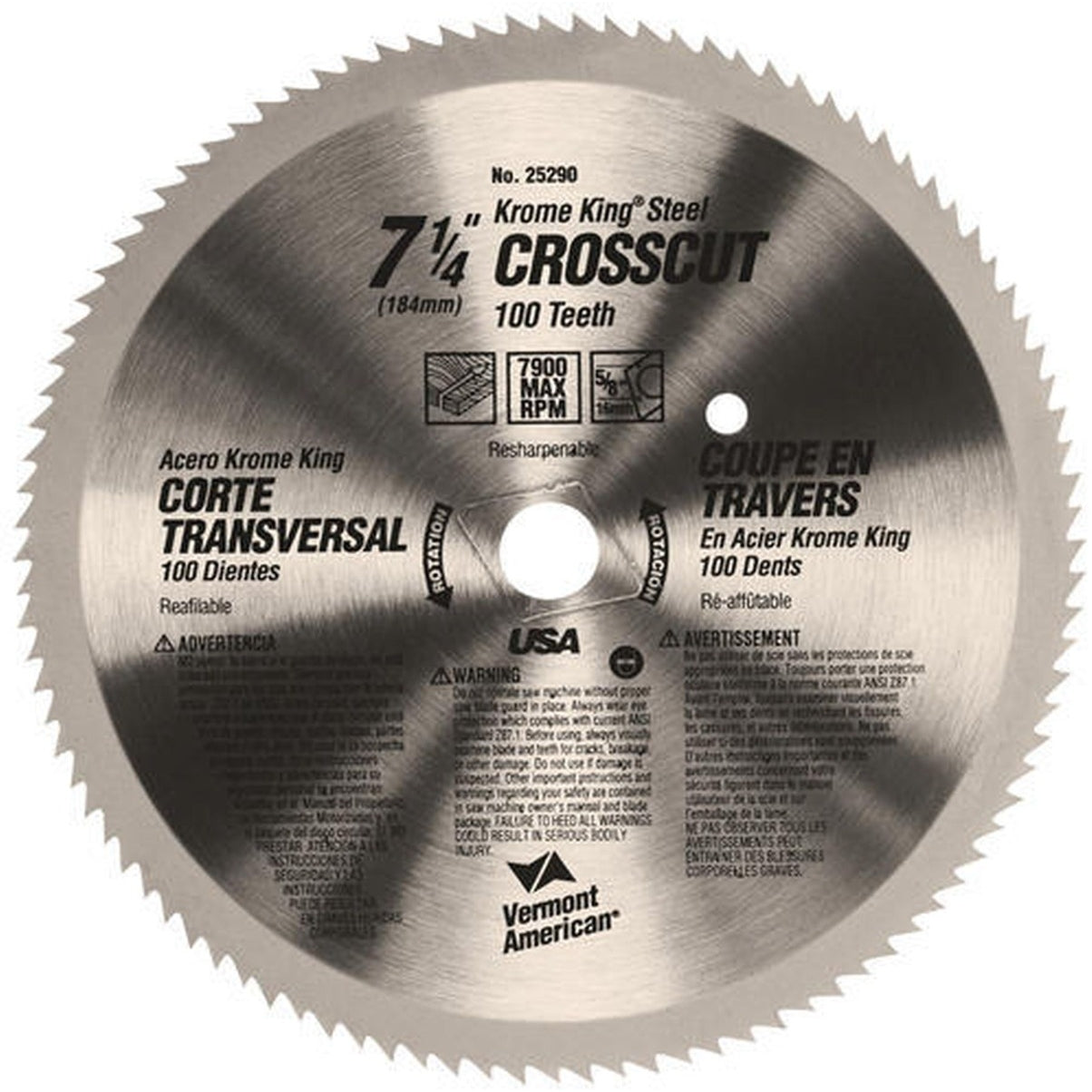 SKIL 74700B25 7-1/4 in. 100-Tooth Plywood Circular Saw Blade