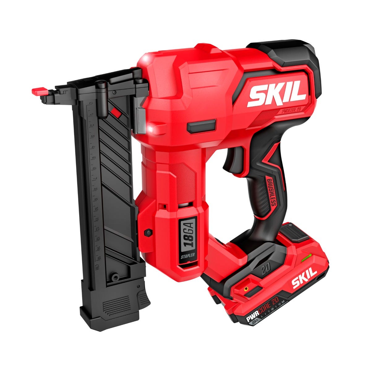 SKIL SL1814B-10 PWR CORE 20 Brushless 20V 18Ga 1/4 In. Narrow Crown Stapler Kit