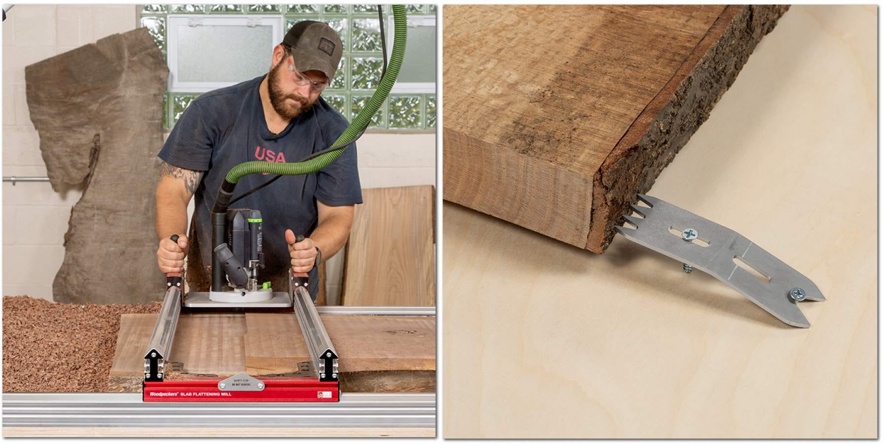 Woodpeckers Basic Router Slab Flattening Mill 38" x 57" Capacity