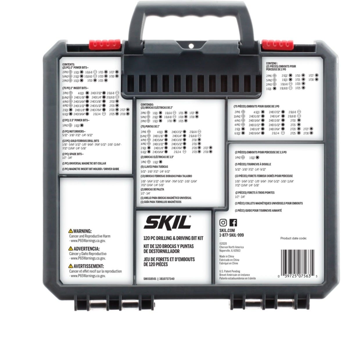 SKIL SMXS8501 120pc Drilling and Screw Driving Kit with Bit Grip