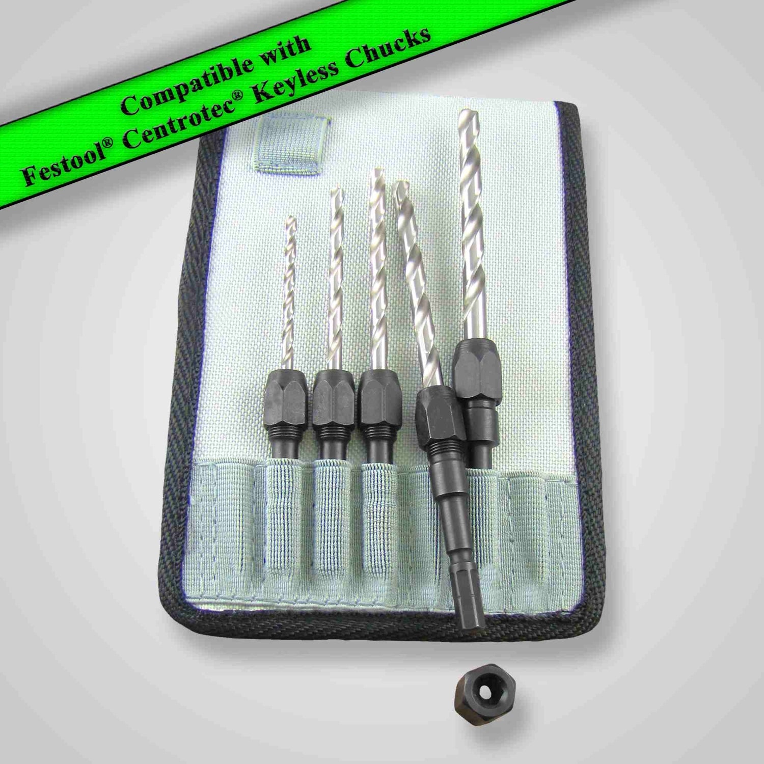 Snappy 92050 5 Piece Drill Adapter Set in Belt Clip Pouch
