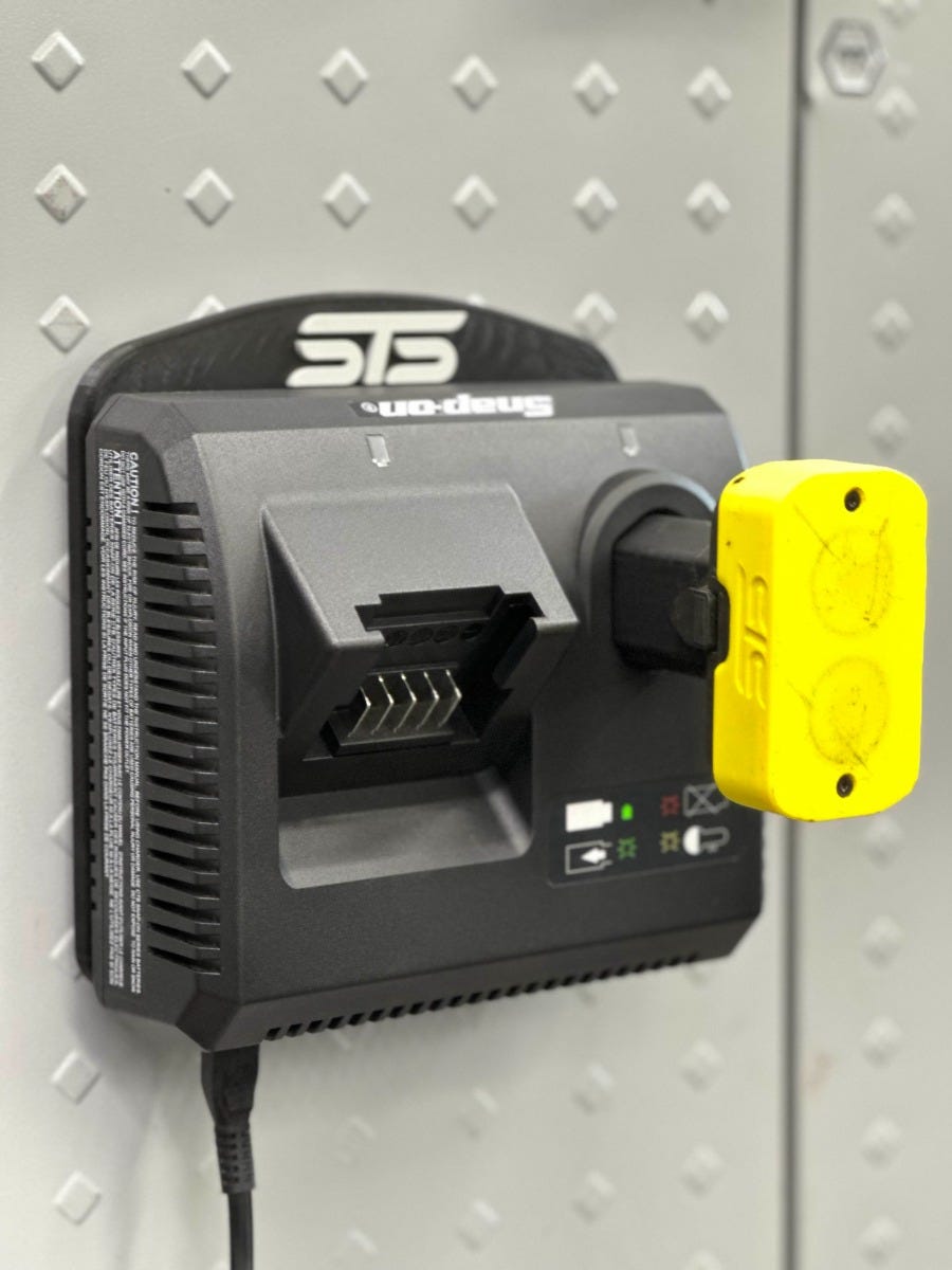 STS Auto Design SN18144 Snap-on Style 18V/14.4V Battery Charger Magnetic Holder