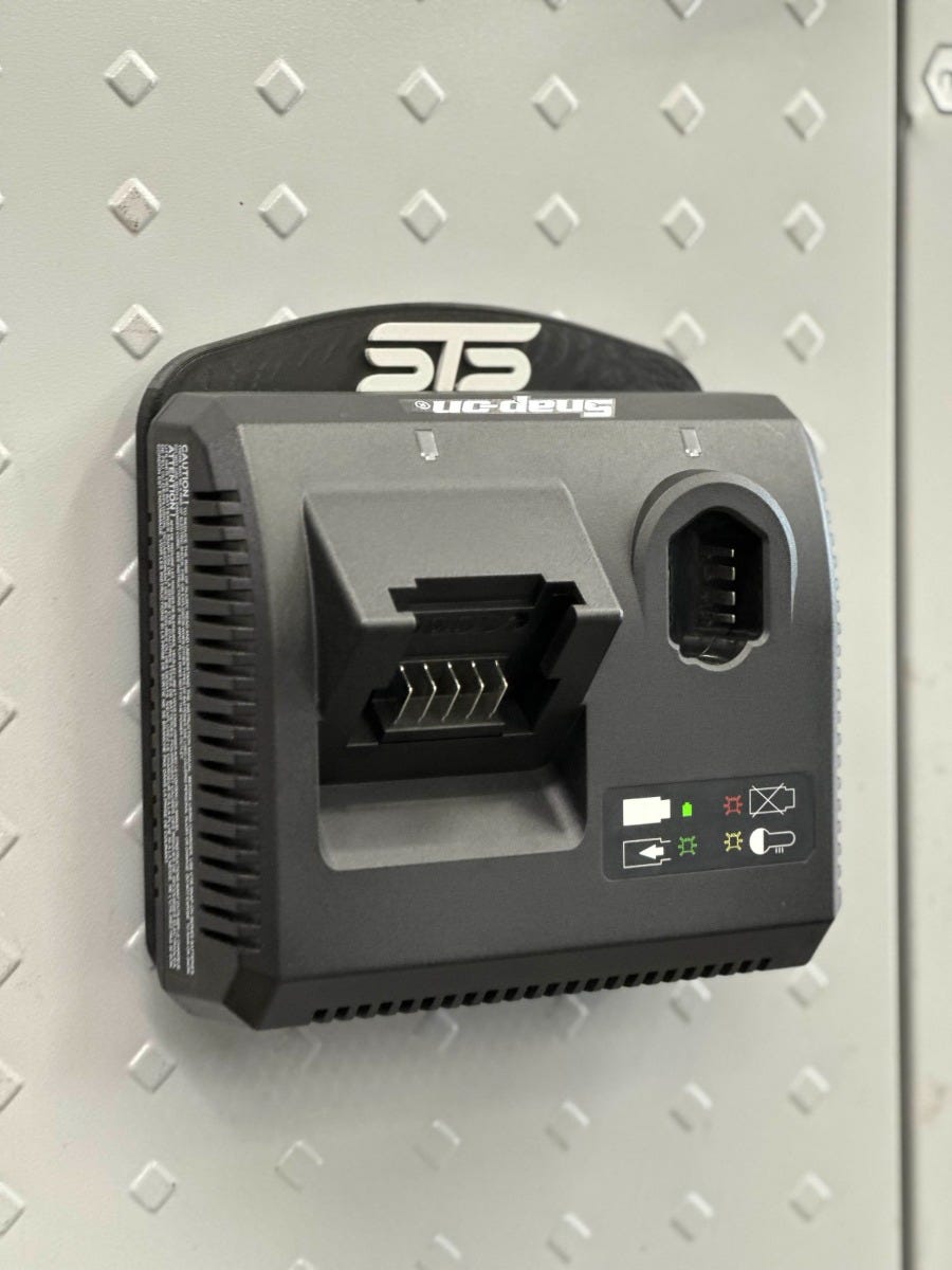 STS Auto Design SN18144 Snap-on Style 18V/14.4V Battery Charger Magnetic Holder