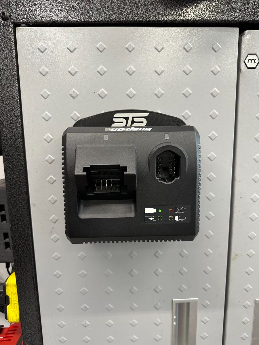 STS Auto Design SN18144 Snap-on Style 18V/14.4V Battery Charger Magnetic Holder