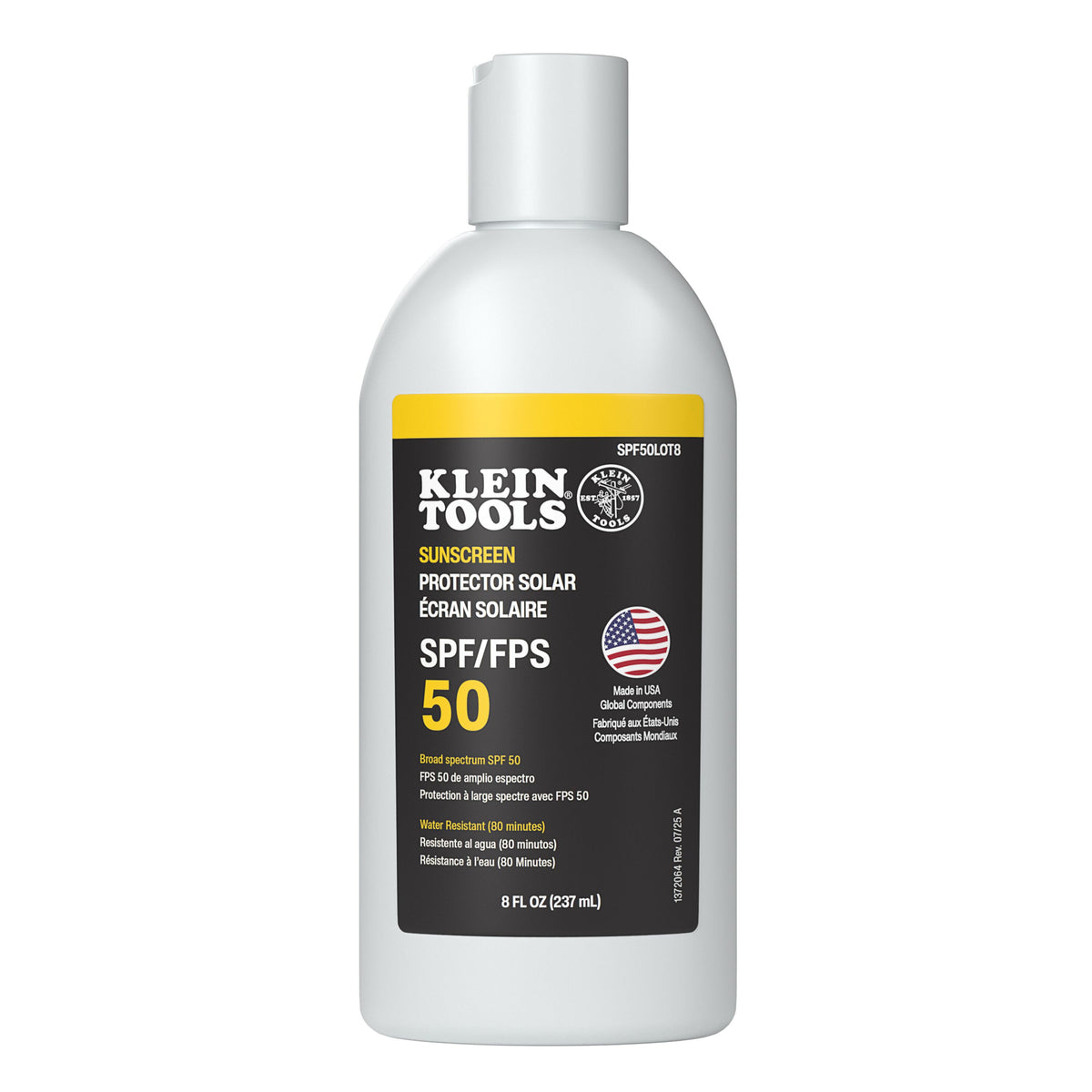 Klein SPF50LOT8 Sunscreen Lotion, Broad Spectrum SPF 50, 8-Fluid Ounce, 12-Pack