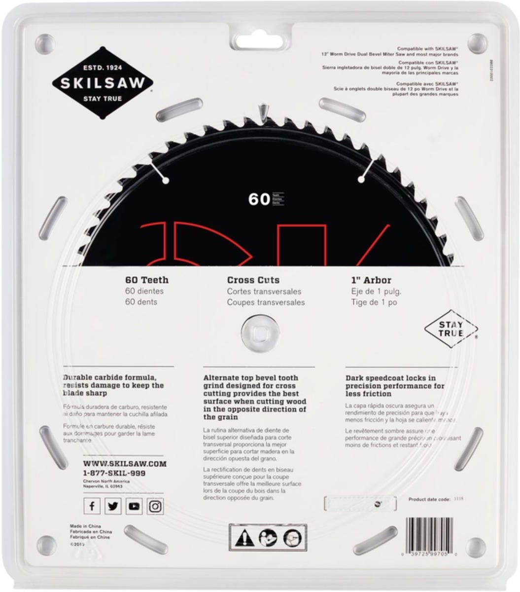SKIL SPT1010 12 in. X 60-Tooth Miter Saw Blade