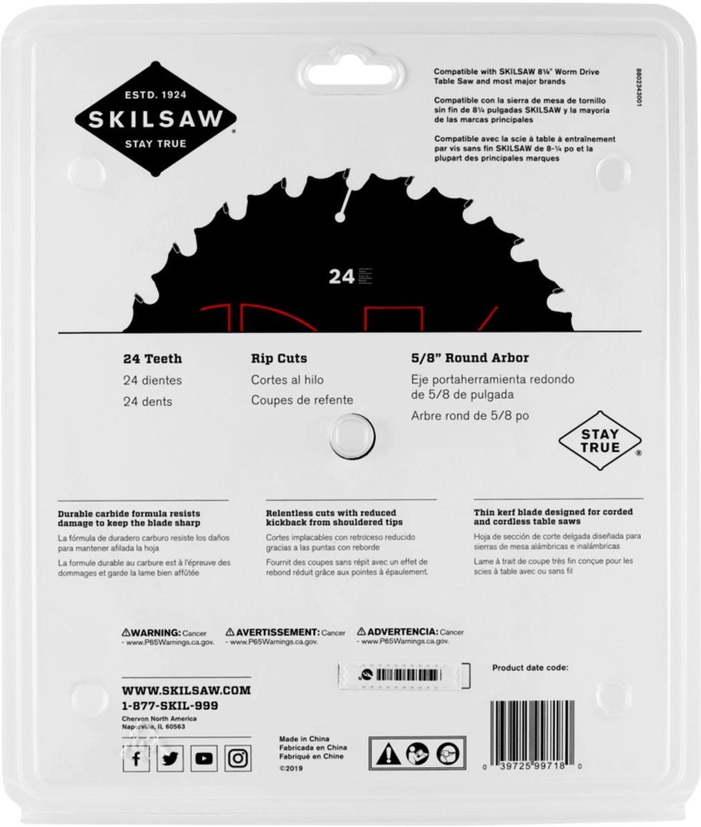 SKIL SPT1012 8-1/4" Circular Saw Blade