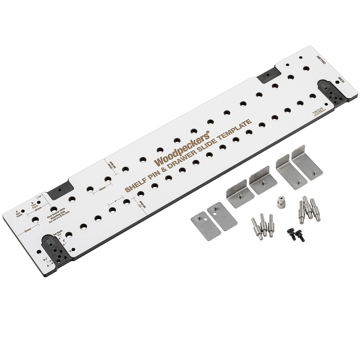 Woodpeckers SPT2 Shelf Pin And Drawer Slide Template