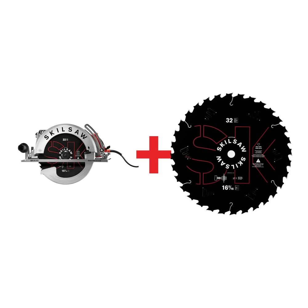 SKIL 16-5/16 In. Magnesium Worm Drive plus 16-5/16" X 32T Saw Blade