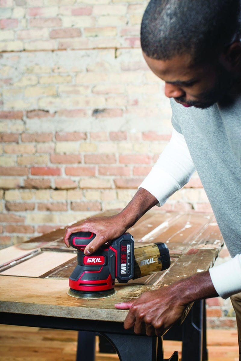 SKIL SR660302 PWRCore 20 Brushless 20V Random Orbital Sander with Battery and PWR JUMP Charger
