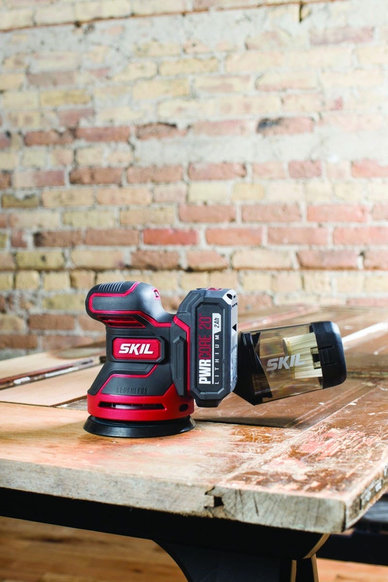 SKIL SR660302 PWRCore 20 Brushless 20V Random Orbital Sander with Battery and PWR JUMP Charger