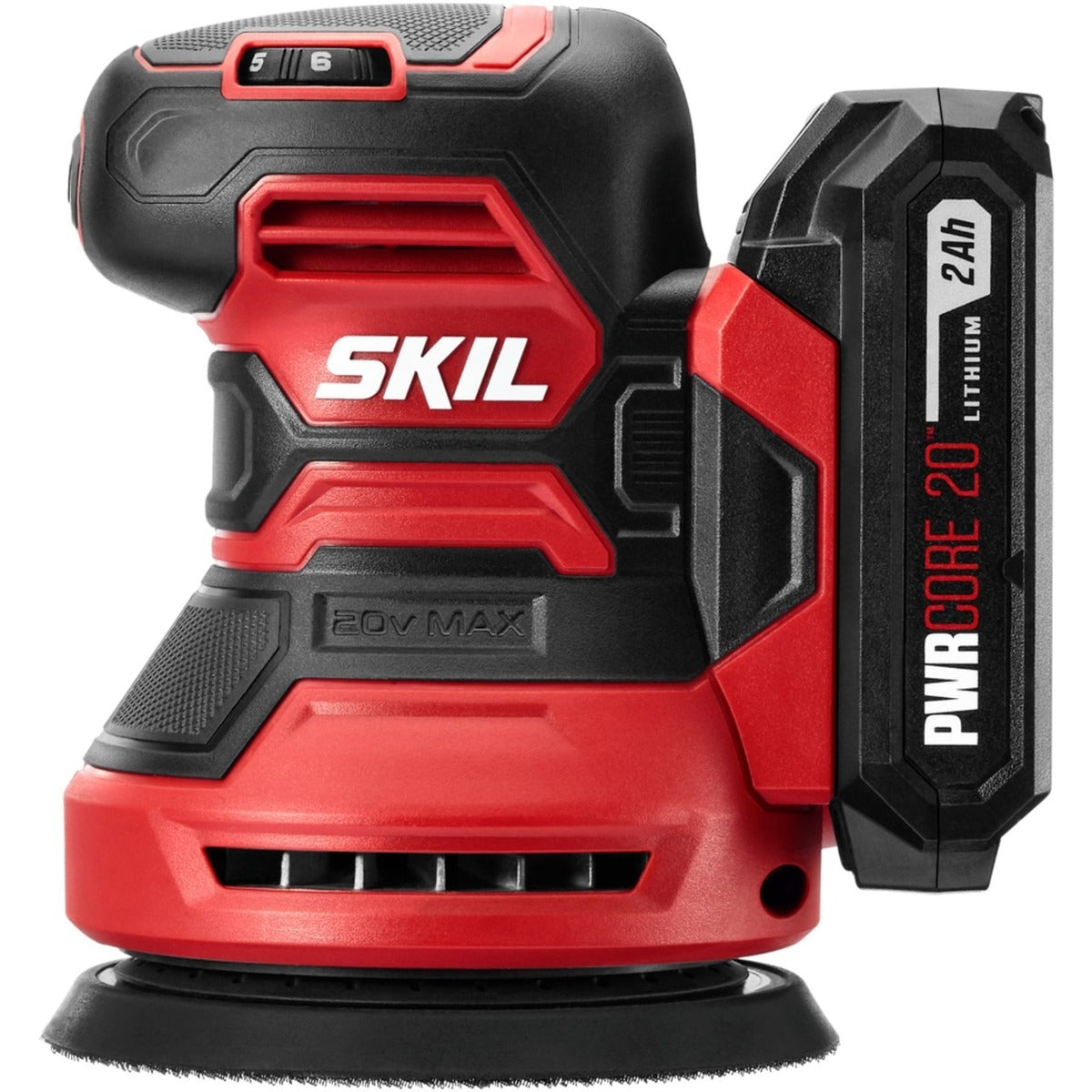 SKIL SR6604B-10 PWR CORE 20 5" Random Orbital Sander with Battery and Charger