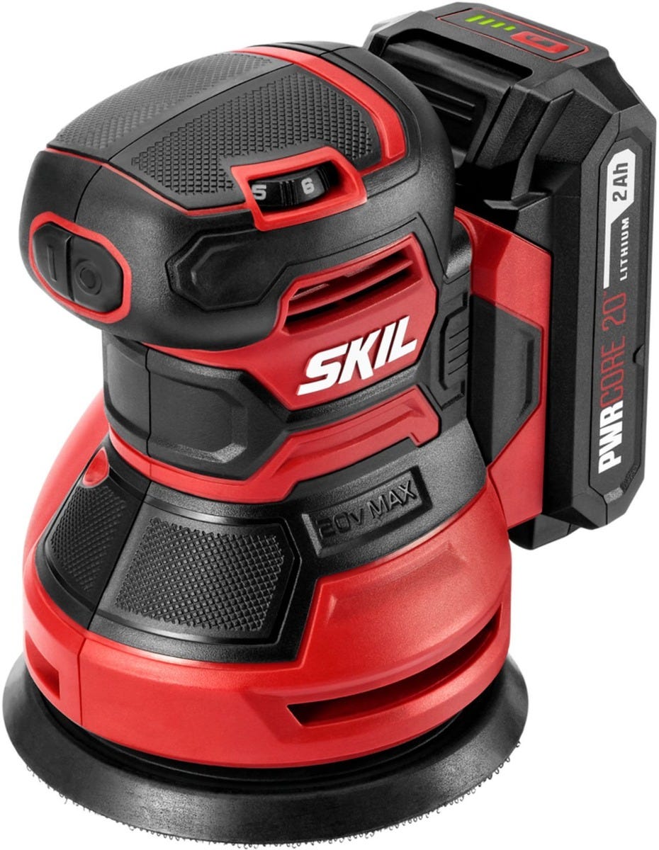 SKIL SR6604B-10 PWR CORE 20 5" Random Orbital Sander with Battery and Charger