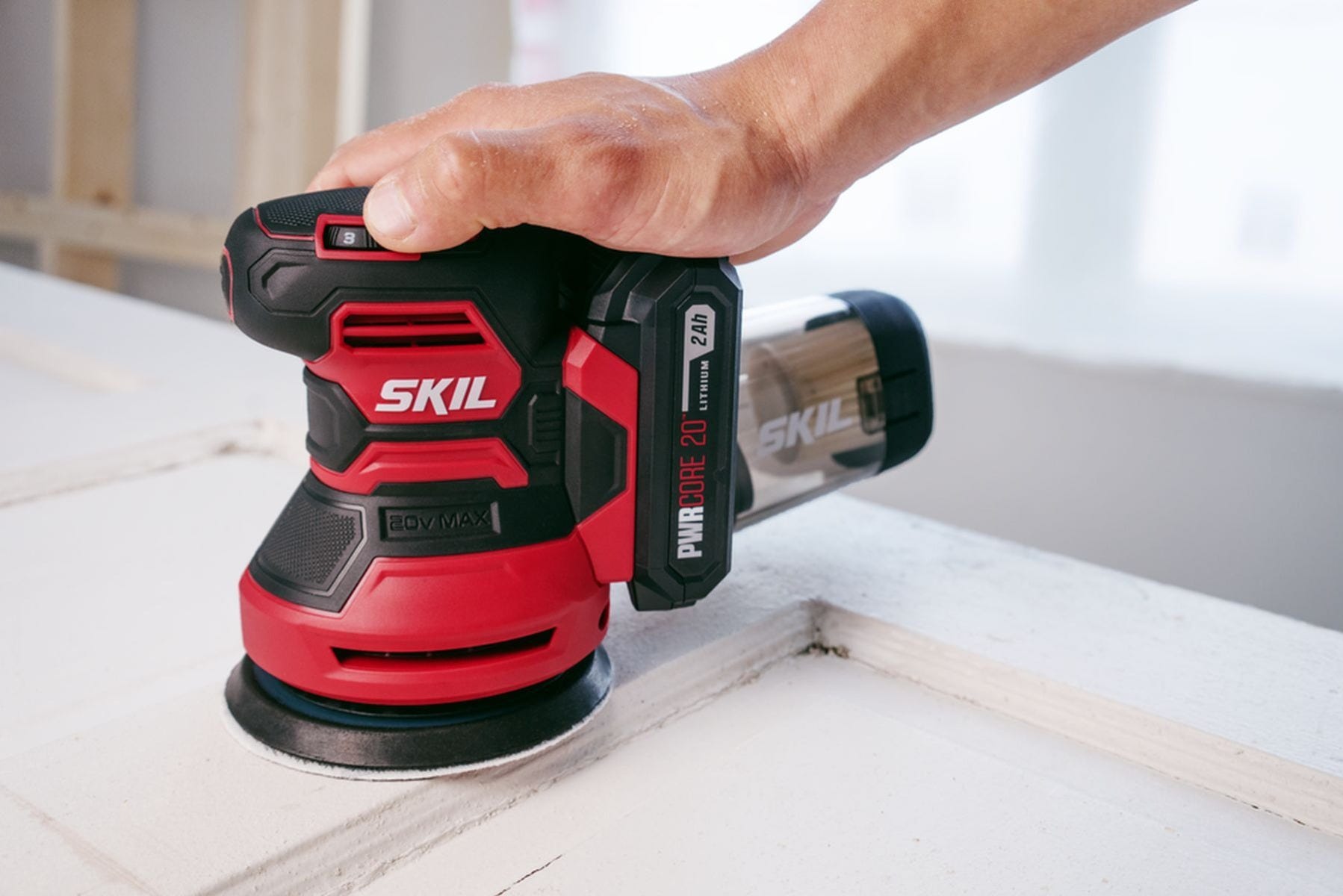 SKIL SR6604B-10 PWR CORE 20 5" Random Orbital Sander with Battery and Charger