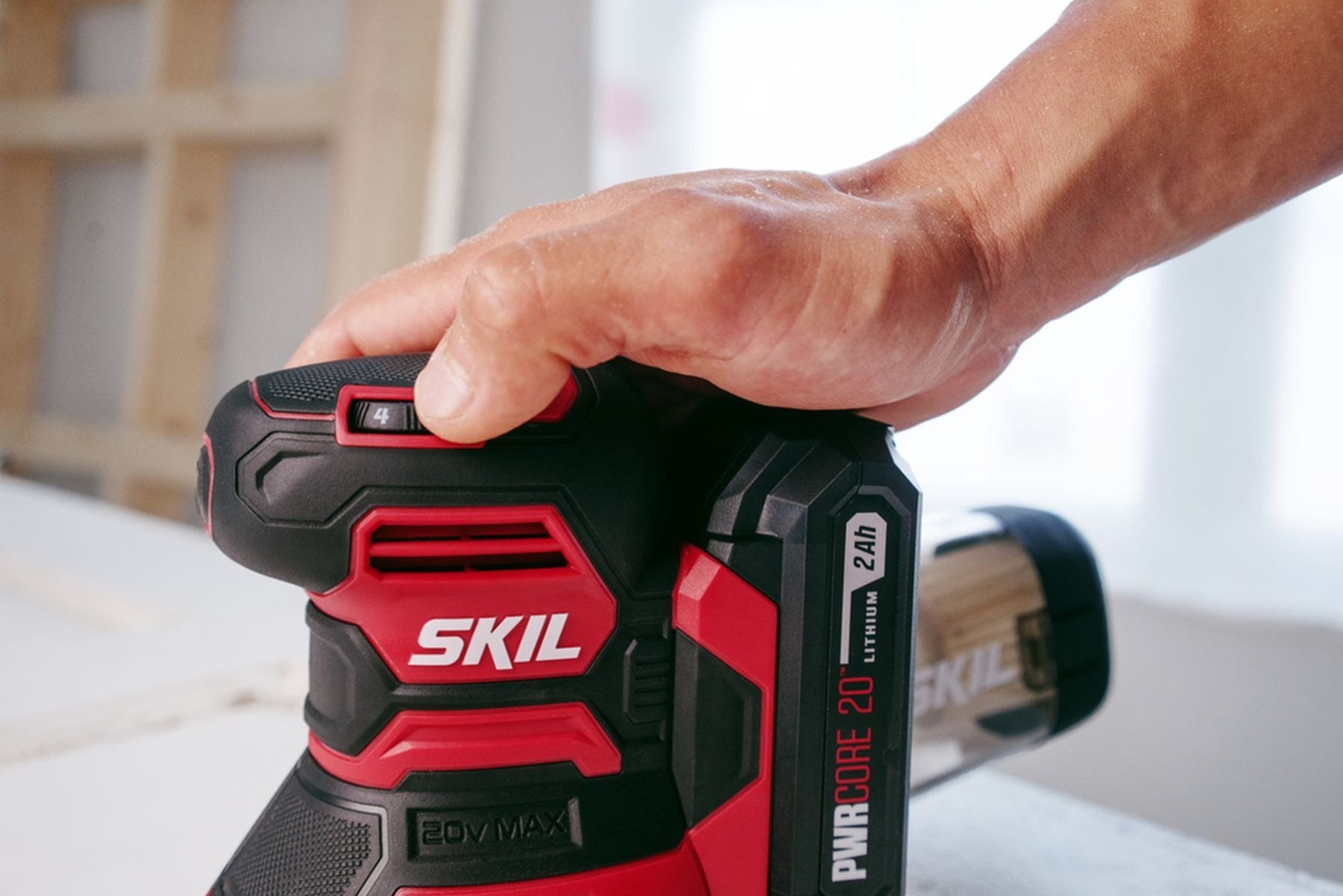SKIL SR6604B-10 PWR CORE 20 5" Random Orbital Sander with Battery and Charger