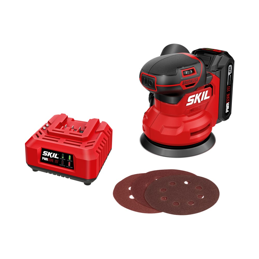 SKIL SR7603B-10 20V Brushless Random Orbital Sander Kit