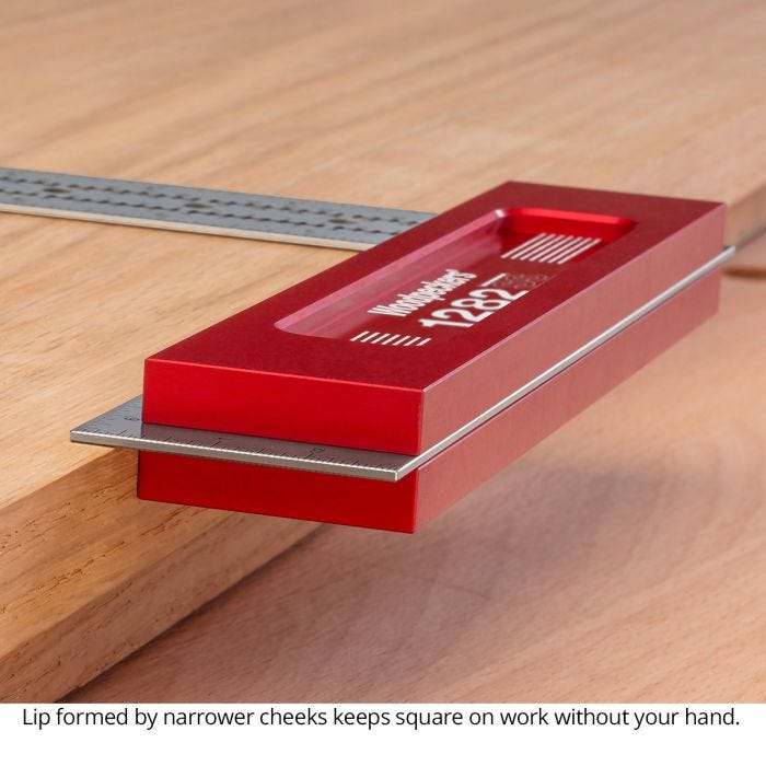 Woodpeckers SSSQ-06-24 Stainless Steel Square, 6 in. w/ Rack-It