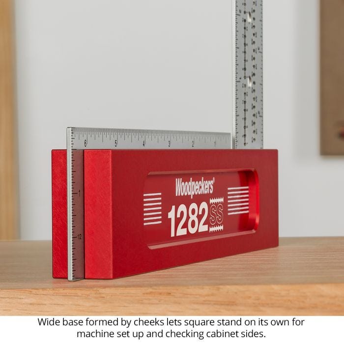 Woodpeckers SSSQ-06-24 Stainless Steel Square, 6 in. w/ Rack-It