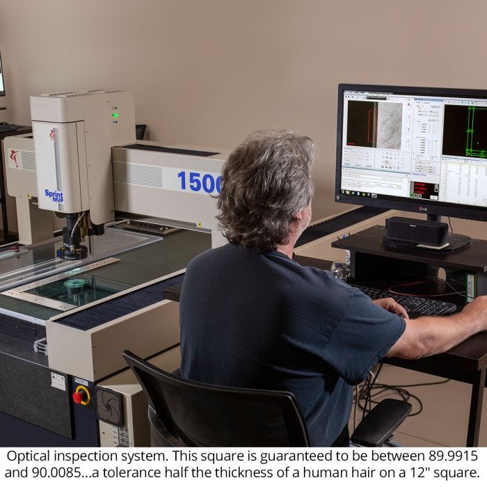 Woodpeckers SSSQ-06-24 Stainless Steel Square, 6 in. w/ Rack-It